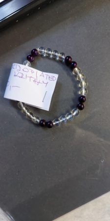 ACHÁT ELECTROPIATED LILA+HEGYI KRISTÁLY 